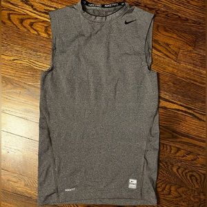 🚫SOLD🚫 Nike Shirt Mens Large Gray Dri-Fit Sleeveless Tank Top Pro